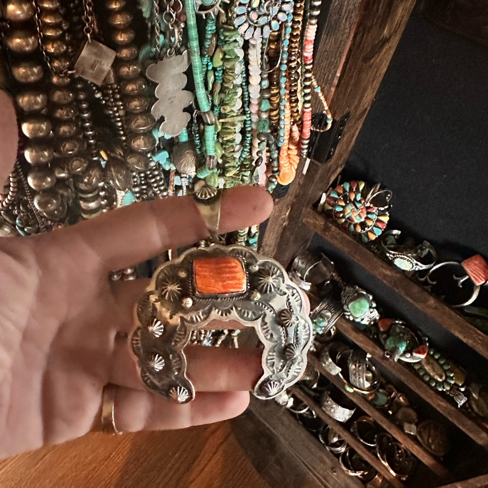 Native made Orange Spiny Naja Pendant